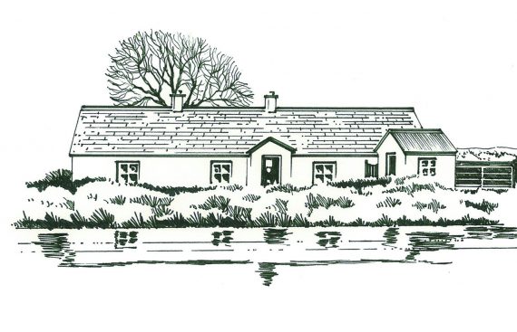 pen & ink Illustration, tow path trails booklet