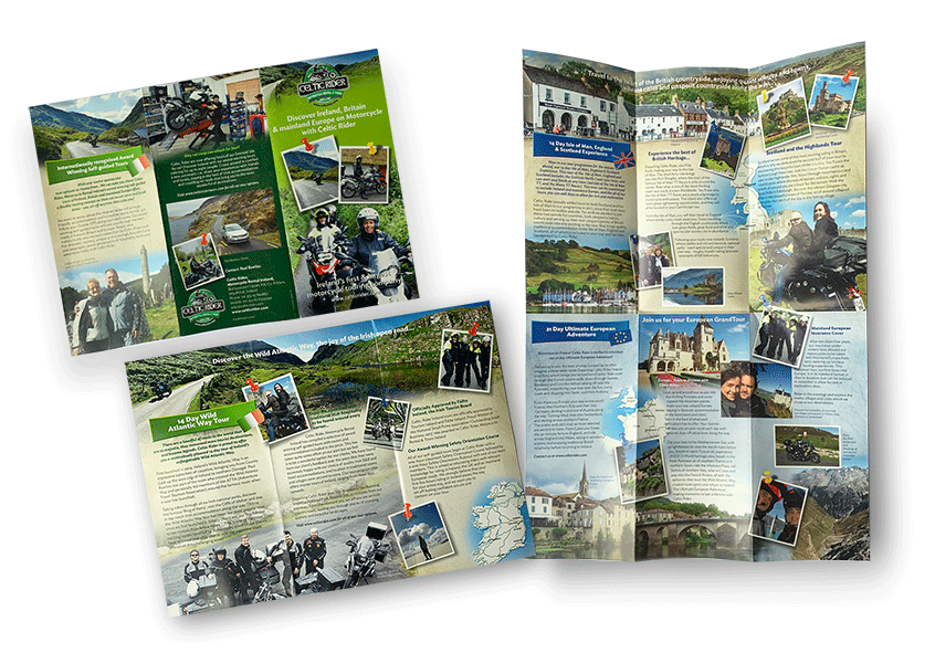 celticrider tours kildare,tourism brochure design, brochure printing kildare